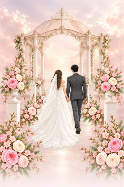 Example pink invitation scene